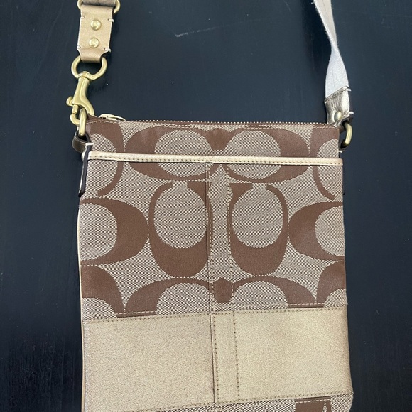 Coach Brown and Tan Crossbody Bag - Picture 3 of 5